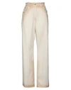 Msgm Trousers Beige In Beige
