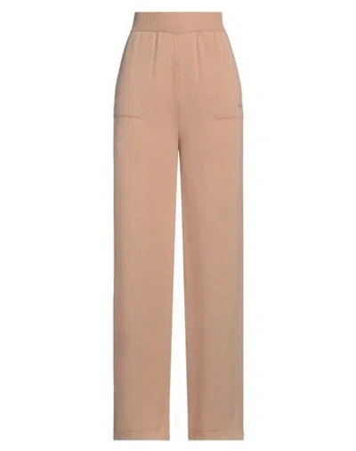 Msgm Woman Pants Camel Size M Wool, Cashmere In Beige
