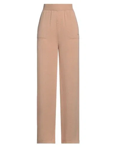 Msgm Woman Pants Camel Size M Wool, Cashmere In Neutral