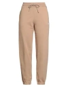 Msgm Woman Pants Camel Size Xl Cotton In Brown