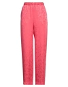 Msgm Woman Pants Coral Size 8 Acetate, Viscose, Polyester In Red