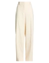 Msgm Woman Pants Cream Size 8 Viscose, Polyester, Elastane In Neutral