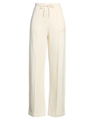 Msgm Woman Pants Cream Size L Cotton In White