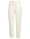 Msgm Woman Pants Cream Size S Cotton In White