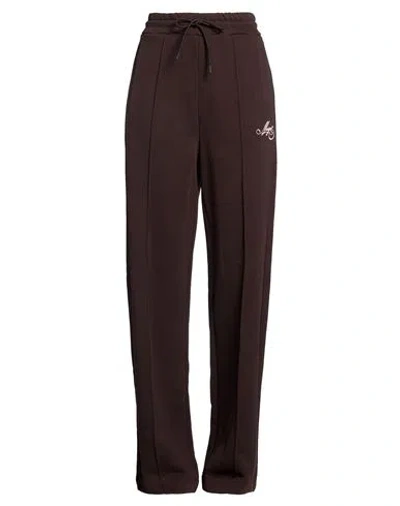 Msgm Woman Pants Dark Brown Size M Cotton