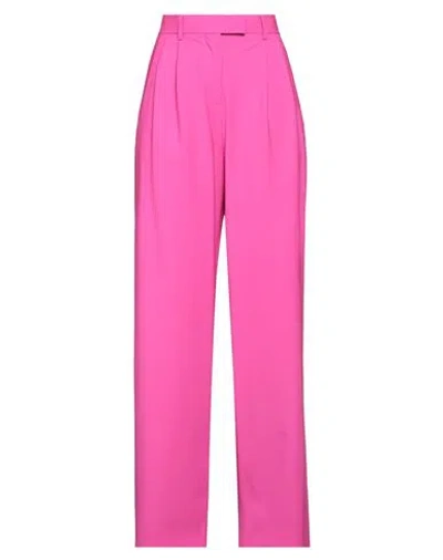 MSGM MSGM WOMAN PANTS FUCHSIA SIZE 2 VIRGIN WOOL, ELASTANE