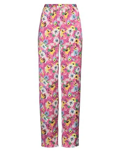 Msgm Woman Pants Fuchsia Size 4 Polyester In Pink