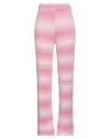 Msgm Cotton Blend Knit Pants In Pink
