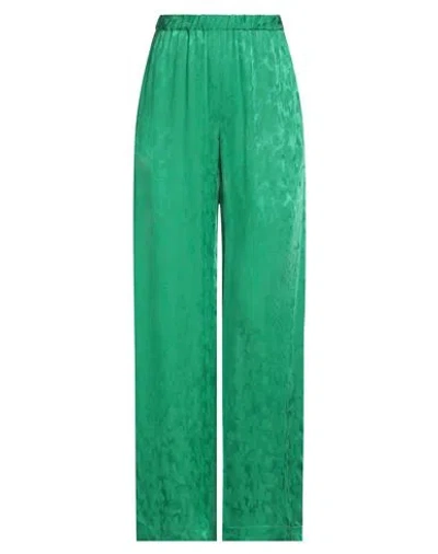 Msgm Woman Pants Green Size 2 Acetate, Viscose, Polyester