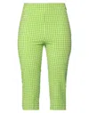 Msgm Cropped Pants In Green