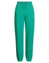 Msgm Woman Pants Green Size Xl Cotton