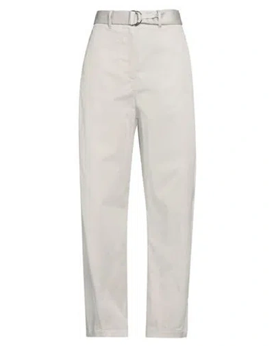 Msgm Woman Pants Grey Size 6 Cotton, Elastane