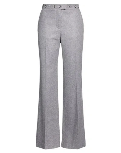 Msgm Woman Pants Grey Size 6 Virgin Wool In Gold