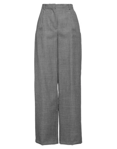 Msgm Woman Pants Grey Size 6 Wool In Gray