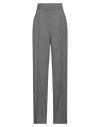 Msgm Woman Pants Grey Size 6 Virgin Wool, Elastane