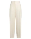 Msgm Woman Pants Ivory Size 8 Virgin Wool, Polyester In White