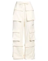 Msgm Woman Pants Ivory Size L Cotton In White