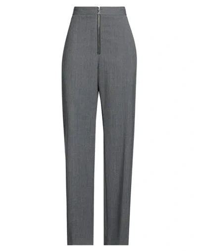 Msgm Woman Pants Lead Size 6 Polyester, Virgin Wool, Elastane In Black