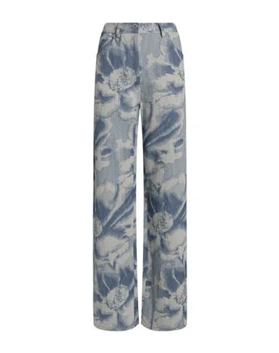 Msgm Woman Pants Light Blue Size 0 Cotton, Polyester