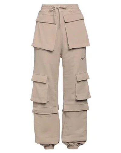 Msgm Woman Pants Light Brown Size M Cotton In Beige