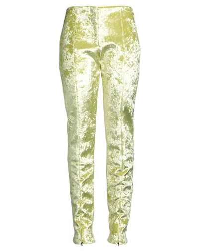 Msgm Woman Pants Light Green Size 8 Polyester, Elastane