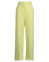 Msgm Woman Pants Light Green Size 8 Virgin Wool, Polyamide