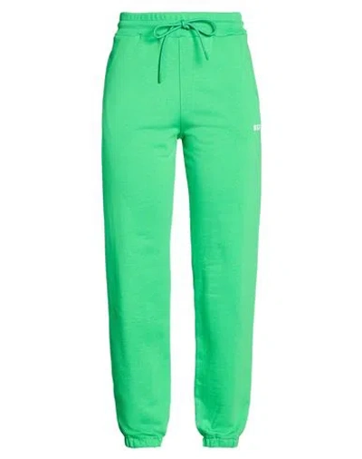 Msgm Woman Pants Light Green Size Xs Cotton