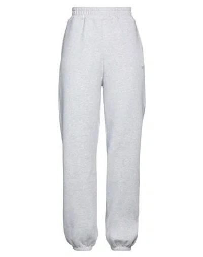 Msgm Woman Pants Light Grey Size Xl Cotton