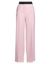 Msgm Woman Pants Light Pink Size 8 Virgin Wool, Elastane
