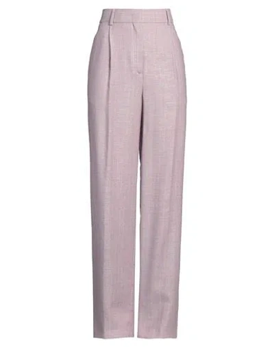MSGM MSGM WOMAN PANTS MAUVE SIZE 6 WOOL, VISCOSE, POLYESTER