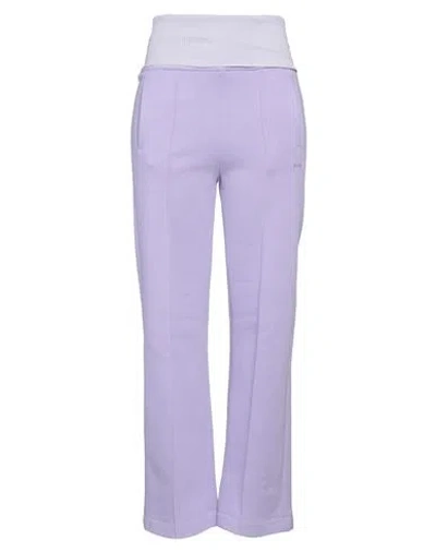 Msgm Woman Pants Light Purple Size S Cotton