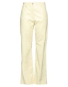 Msgm Woman Pants Pastel Yellow Size 4 Viscose, Polyester, Cotton, Metallic Fiber