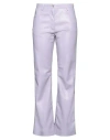 Msgm Woman Pants Lilac Size 6 Polyester, Polyurethane In Purple