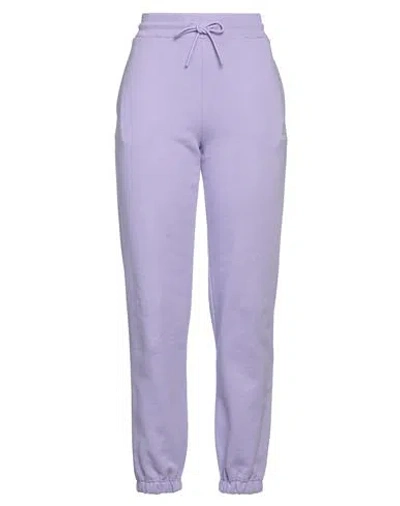 Msgm Woman Pants Lilac Size Xl Cotton In Purple