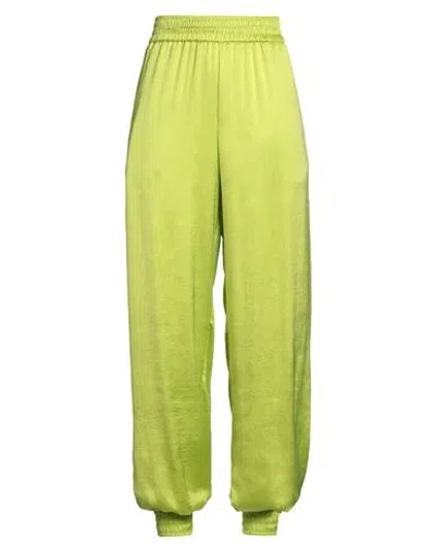 Msgm Woman Pants Lime Green Size 4 Recycled Polyester, Polyester