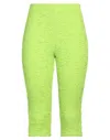 Msgm Woman Pants Lime Green Size 6 Cotton, Polyamide In Green