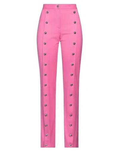 Msgm Woman Pants Magenta Size 4 Virgin Wool, Elastane