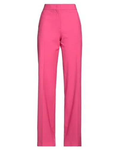 MSGM MSGM WOMAN PANTS MAGENTA SIZE 6 VIRGIN WOOL, ELASTANE
