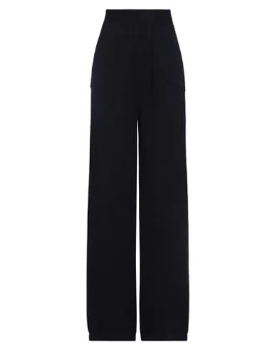 Msgm Woman Pants Midnight Blue Size M Wool, Cashmere