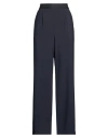 Msgm Woman Pants Navy Size 2 Virgin Wool, Elastane In Blue