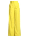 Msgm Woman Pants Ocher Size 4 Polyester, Virgin Wool In Yellow