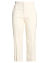 Msgm Woman Pants Off White Size 12 Viscose, Polyester, Elastane