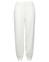 Msgm Woman Pants Off White Size 6 Polyester In Off White