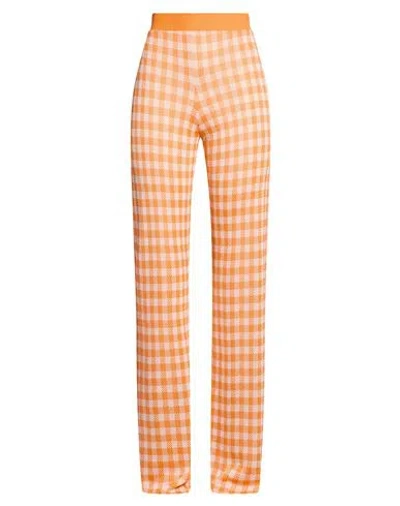 Msgm Woman Pants Orange Size S Viscose