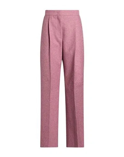 Msgm Woman Pants Pink Size 4 Recycled Cotton, Virgin Wool, Cotton