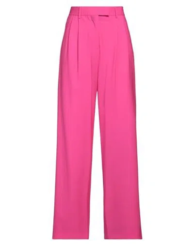MSGM MSGM WOMAN PANTS PINK SIZE 8 VIRGIN WOOL, ELASTANE