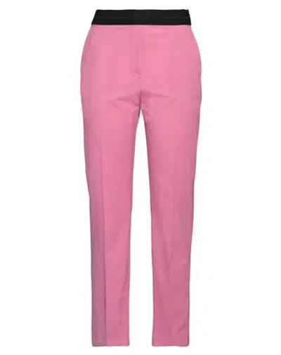 Msgm Woman Pants Pink Size 6 Virgin Wool, Elastane