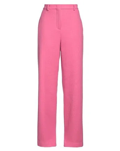 Msgm Woman Pants Pink Size 6 Virgin Wool, Polyamide