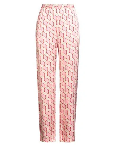 Msgm Woman Pants Pink Size 8 Viscose