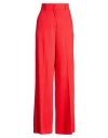 Msgm Woman Pants Tomato Red Size 2 Viscose, Polyester, Elastane